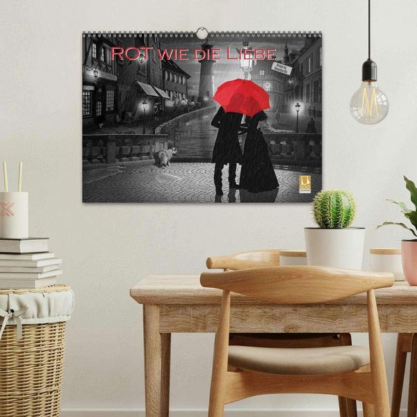 Produktbild: Rot wie die Liebe by Mausopardia (Wandkalender 2026 DIN A3 quer), CALVENDO Monatskalender