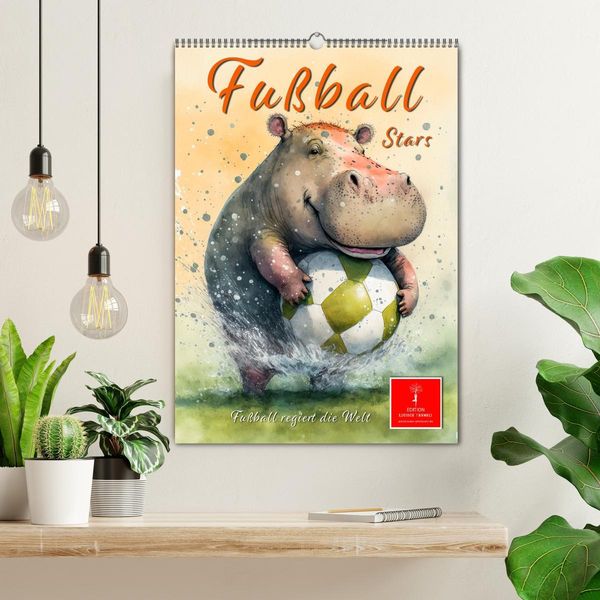 Produktbild: Fu&szlig;ball Stars - Fu&szlig;ball regiert die Welt (Wandkalender 2026 DIN A2 hoch), CALVENDO Monatskalender