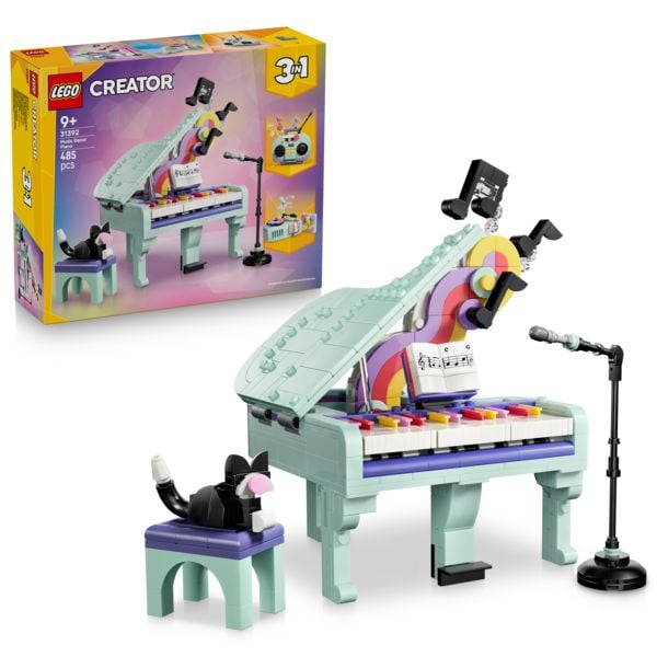 Produktbild: LEGO Creator 3-in-1-Set 31392 Deko-Klavier mit Katze, Spielzeug ab 9