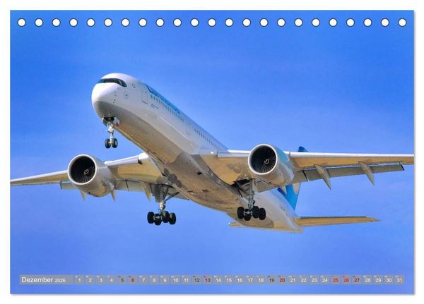 Produktbild: Flugzeuge - Eindrucksvolle Riesen am Himmel (Tischkalender 2026 DIN A5 quer), CALVENDO Monatskalender