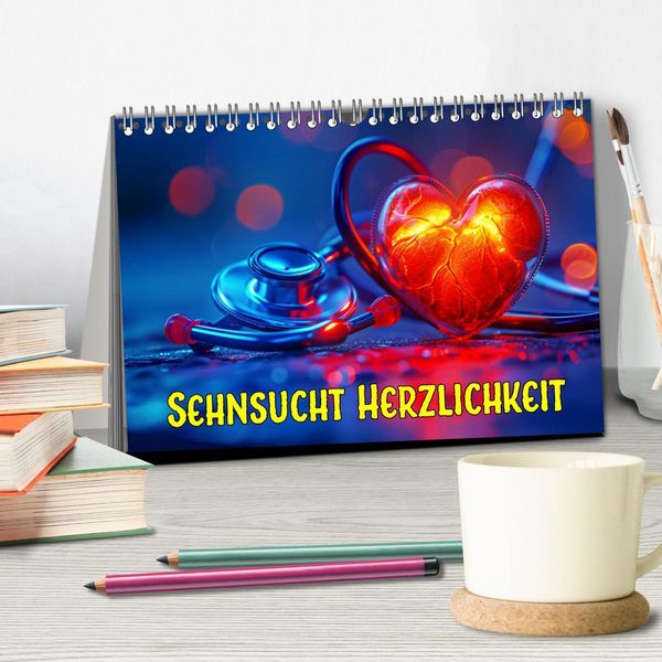 Produktbild: Sehnsucht Herzlichkeit (Tischkalender 2026 DIN A5 quer), CALVENDO Monatskalender