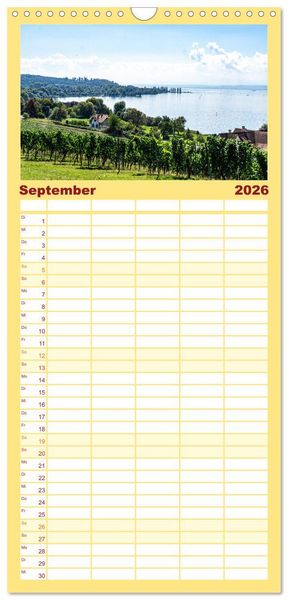Produktbild: Familienplaner 2026 - Der Zauber des Bodensees mit 5 Spalten (Wandkalender, 21 x 45 cm) CALVENDO