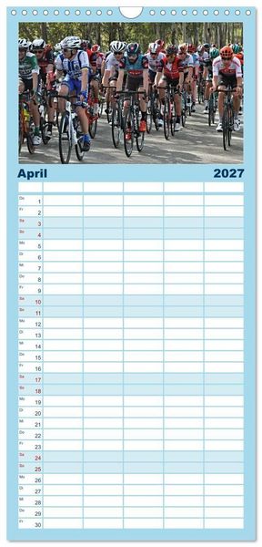 Produktbild: Familienplaner 2027 - Liebe zum Fahrrad mit 5 Spalten (Wandkalender, 21 x 45 cm) CALVENDO
