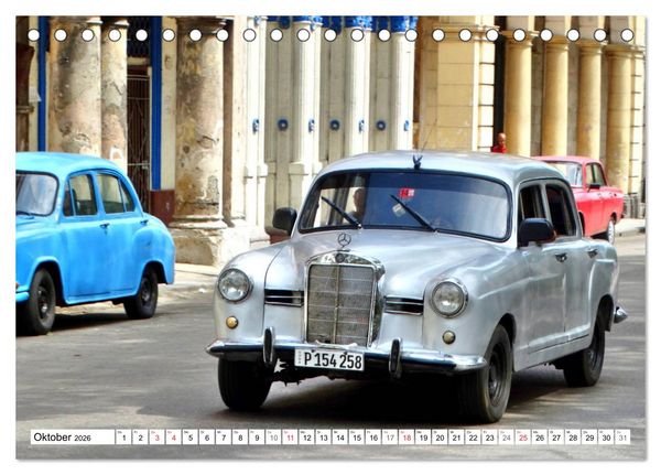Produktbild: Mercedes-Benz Typ 180 - Ein deutscher Klassiker in Kuba (Tischkalender 2026 DIN A5 quer), CALVENDO Monatskalender