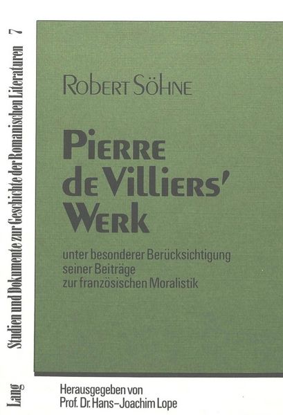 Produktbild: Pierre de Villiers' Werk