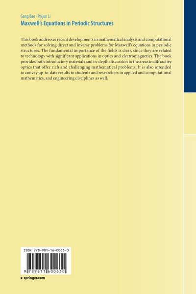Produktbild: Maxwell&rsquo;s Equations in Periodic Structures