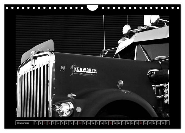 Produktbild: Kenworth W900A EXTHD - in schwarzwei&szlig; (Wandkalender 2026 DIN A4 quer), CALVENDO Monatskalender