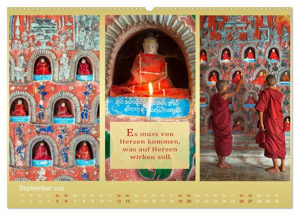 Produktbild: MEDITATION Momente f&uuml;r mich (hochwertiger Premium Wandkalender 2026 DIN A2 quer), Kunstdruck in Hochglanz