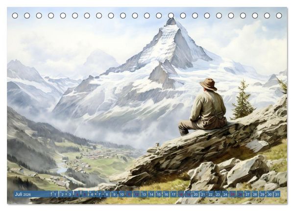 Produktbild: Die Magie der Bergwelt (Tischkalender 2026 DIN A5 quer), CALVENDO Monatskalender