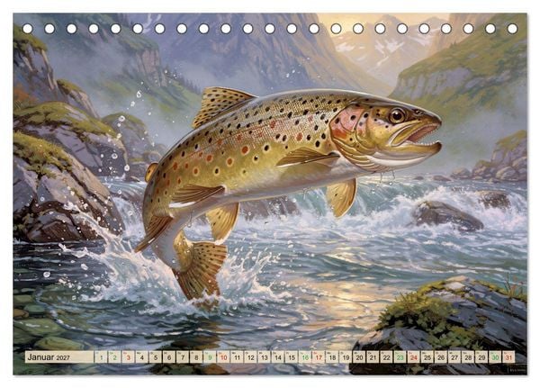 Produktbild: Talsperren - Forellen (Tischkalender 2027 DIN A5 quer), CALVENDO Monatskalender