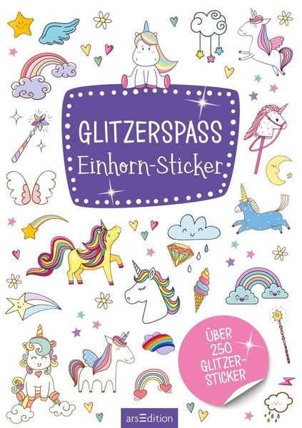 Produktbild: Glitzerspa&szlig; &ndash; Einhorn-Sticker