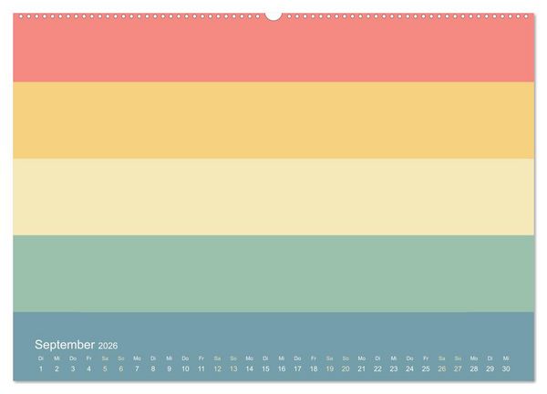Produktbild: 70er Jahre Bastelkalender - DIY Kreativ-Kalender zum Selbstgestalten (hochwertiger Premium Wandkalender 2026 DIN A2 quer), Kunstdruck in Hochglanz