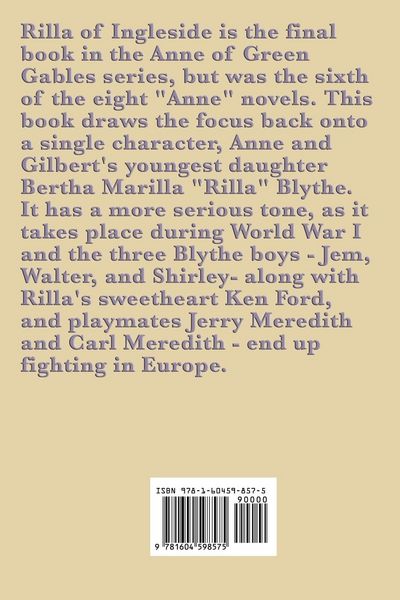 Produktbild: Rilla of Ingleside - Anne Shirley's Daughter Faces Love, Loss, and Growing Up During the Great War