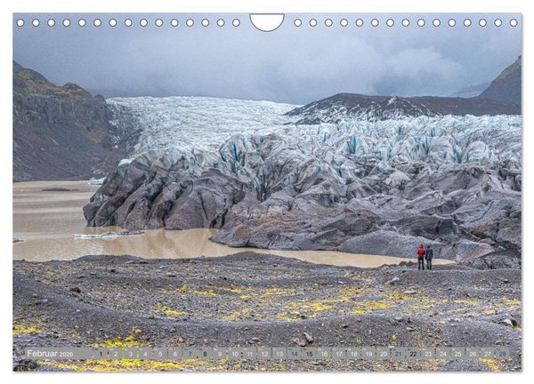 Produktbild: Island - Gletscher, Wasserf&auml;lle, Hei&szlig;e Quellen (Wandkalender 2026 DIN A4 quer), CALVENDO Monatskalender