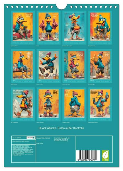 Produktbild: Quack Attacke. Enten au&szlig;er Kontrolle (Wandkalender 2026 DIN A4 hoch), CALVENDO Monatskalender