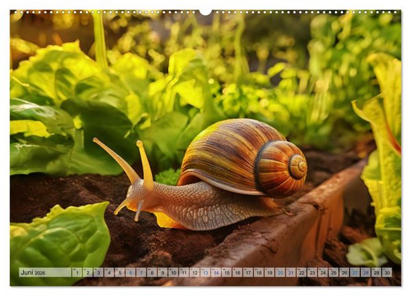 Produktbild: Wilde Nachbarn - Tierisches Treiben im Gartenparadies! (Wandkalender 2026 DIN A2 quer), CALVENDO Monatskalender