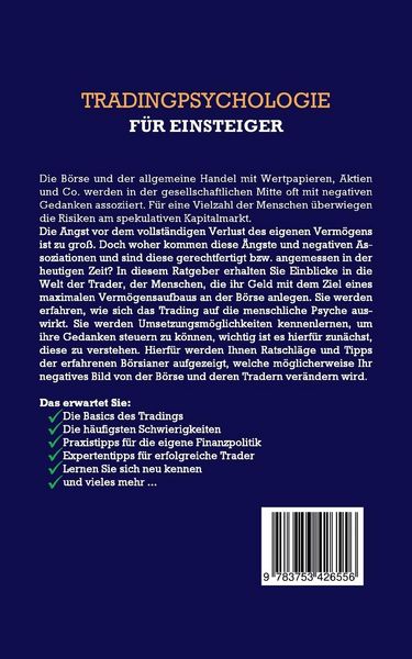Produktbild: Tradingpsychologie f&uuml;r Einsteiger: Wie Sie &Auml;ngste und Stress beim Trading ausble