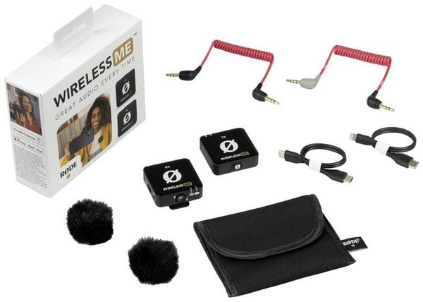 Produktbild: Ansteck Mikrofon-Set Rode Wireless ME &Uuml;bertragungsart (Details):Funk, Analog, Digital inkl. Kabel, inkl. Windschutz, inkl. Tasche