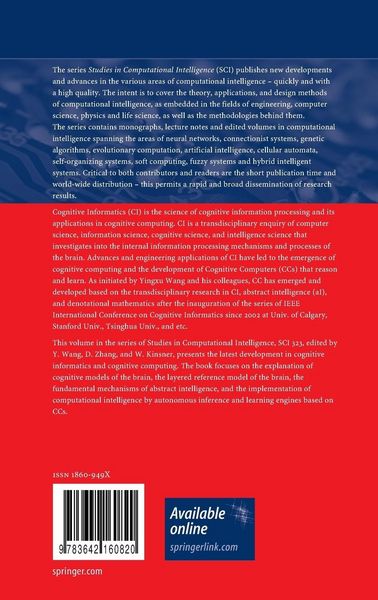 Produktbild: Advances in Cognitive Informatics and Cognitive Computing