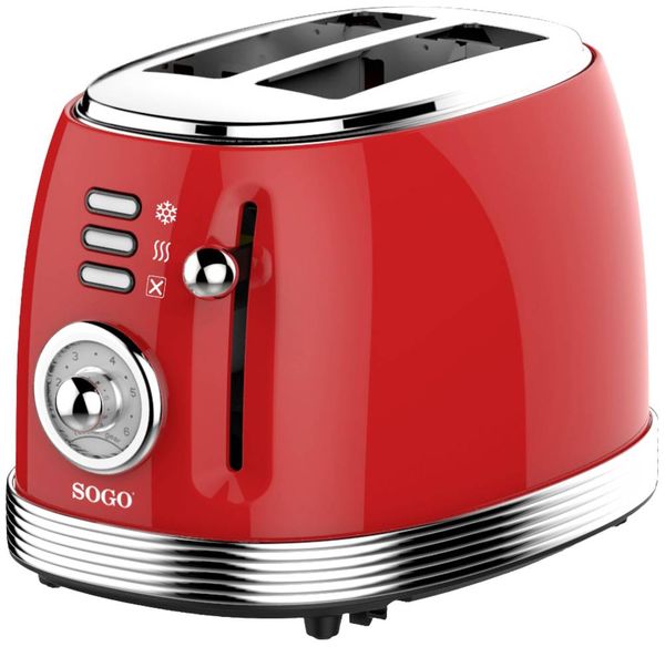 Produktbild: SOGO Human Technology Toaster Kontrollleuchte, Toastfunktion Rot (metallic)