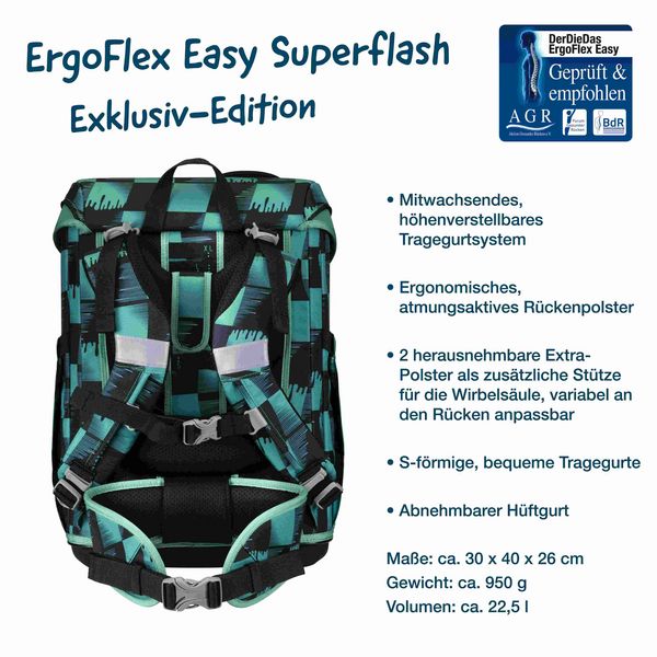 Produktbild: DerDieDas Schulranzen Set ErgoFlex Easy Superflash, Schulranzen Set, 5tlg, Super Truck