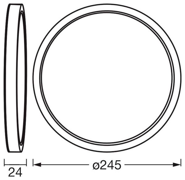 Produktbild: OSRAM HOMELIGHTING 4099854604126 Deckenleuchte, LED-Deckenleuchte Schwarz