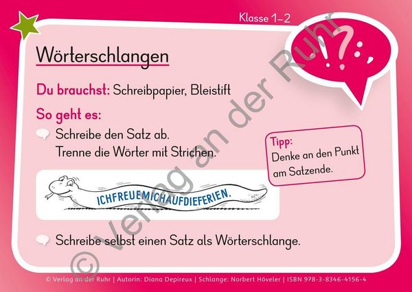 Produktbild: Eine Kartei f&uuml;r den Deutschunterricht &ndash; Klasse 1/2