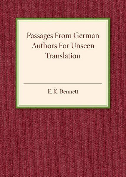 Produktbild: Passages from German Authors for Unseen Translation