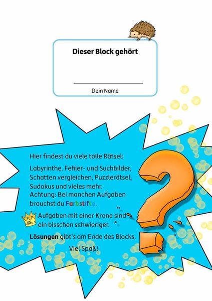 Rätselblock ab 5 Jahre - Band 1