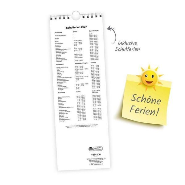 Produktbild: TR&Ouml;TSCH - Streifenkalender Hunde 2027 Notizkalender