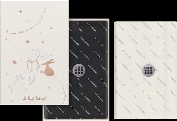 Produktbild: Moleskine der kleine Prinz Notizbuch schwarz in limitierter Auflage, undatierter Wochen-Monatskalender