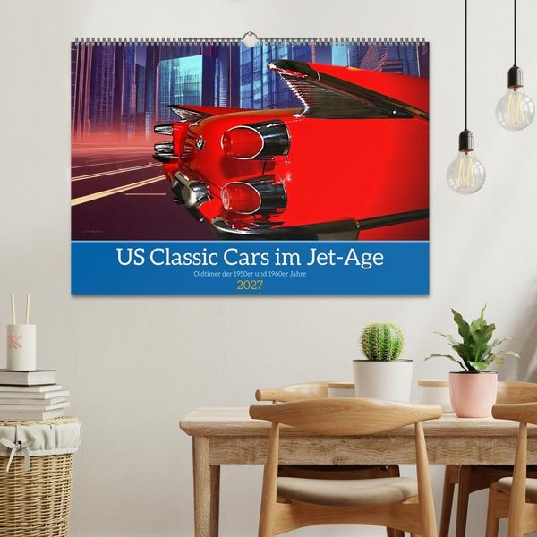 Produktbild: US Classic Cars im Jet-Age (Wandkalender 2027 DIN A2 quer), CALVENDO Monatskalender