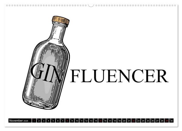 Produktbild: Gin & Tonic Die Besten Spr&uuml;che und Wortspiele (hochwertiger Premium Wandkalender 2026 DIN A2 quer), Kunstdruck in Hochglanz