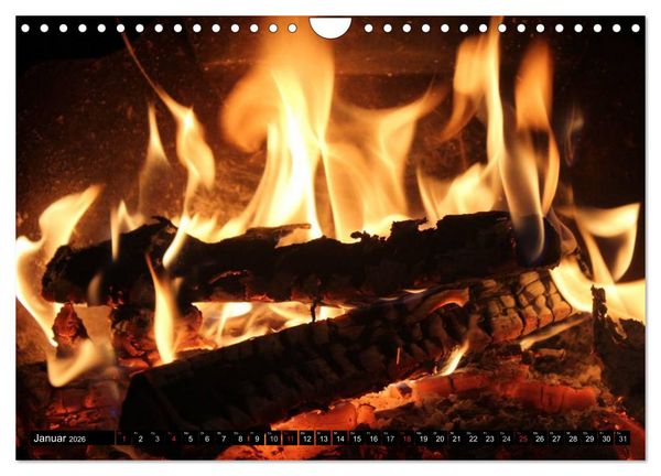 Produktbild: Feuer &bull; W&auml;rme, Licht & Gefahr (Wandkalender 2026 DIN A4 quer), CALVENDO Monatskalender