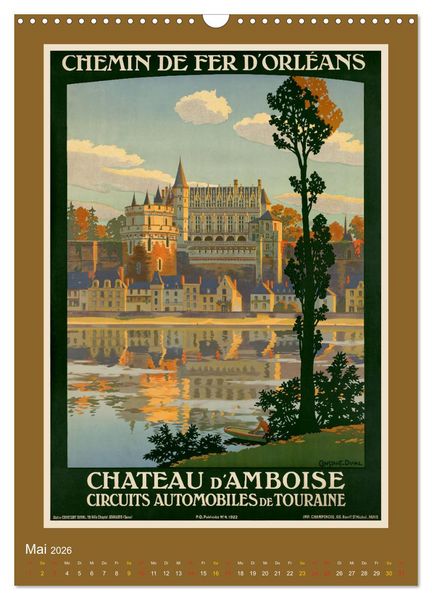 Produktbild: Historische Reiseplakate (Wandkalender 2026 DIN A3 hoch), CALVENDO Monatskalender