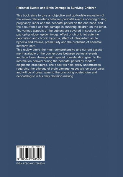 Produktbild: Perinatal Events and Brain Damage in Surviving Children