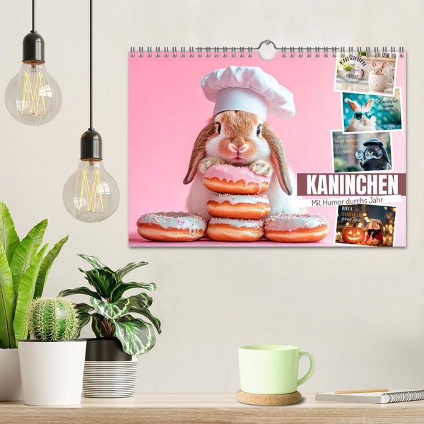 Produktbild: KANINCHEN Mit Humor durchs Jahr (Wandkalender 2026 DIN A4 quer), CALVENDO Monatskalender
