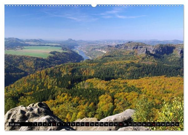 Produktbild: Elbsandsteingebirge (Wandkalender 2026 DIN A2 quer), CALVENDO Monatskalender