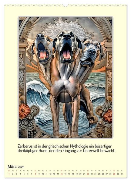 Produktbild: Mythologische Gestalten der griechischen Antike (hochwertiger Premium Wandkalender 2026 DIN A2 hoch), Kunstdruck in Hochglanz