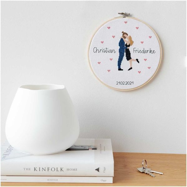Produktbild: Stickpackung Figurico Lovebirds