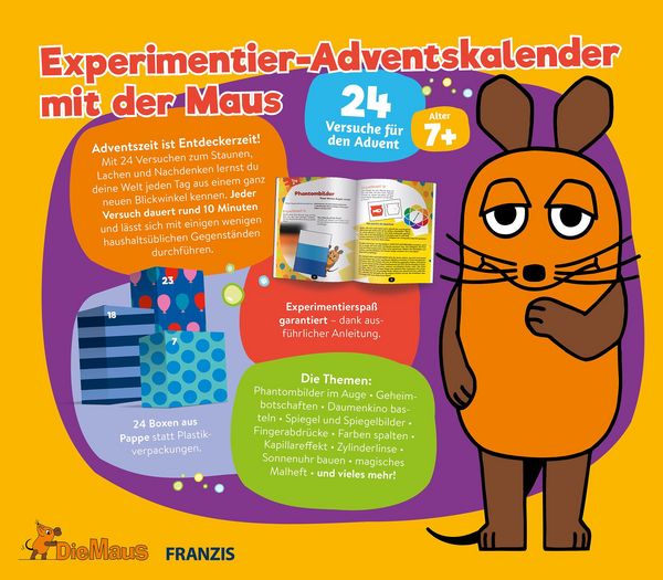 Produktbild: FRANZIS 67185 - Experimentier-Adventskalender mit der Maus