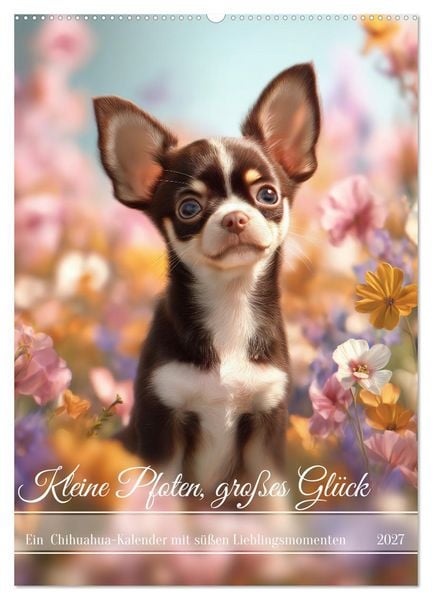 Produktbild: Kleine Pfoten, gro&szlig;es Gl&uuml;ck (Wandkalender 2027 DIN A2 hoch), CALVENDO Monatskalender