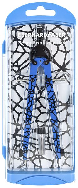 Produktbild: EBERHARD FABER Schnellverstellzirkel neon blau &Oslash;39cm 3 Teile