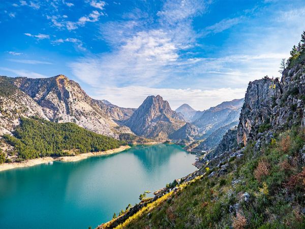 CALVENDO Puzzle Smaragdgrüne Tiefen im Taurusgebirge | 1000 Teile Lege-Größe 64x48cm Foto-Puzzle für glückliche Stunden