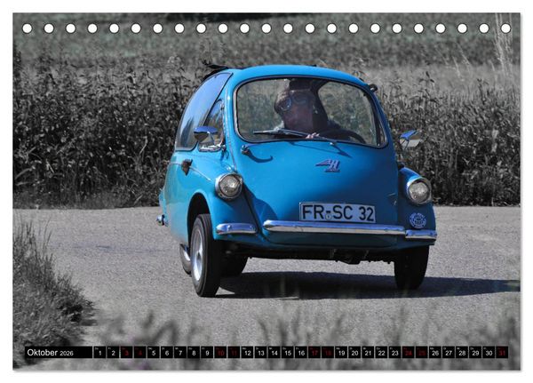 Produktbild: Historische Kleinwagen Made in Germany ART GALERIE (Tischkalender 2026 DIN A5 quer), CALVENDO Monatskalender
