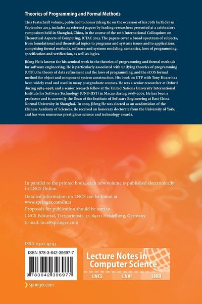 Produktbild: Theories of Programming and Formal Methods