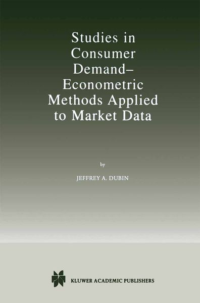 Produktbild: Studies in Consumer Demand &mdash; Econometric Methods Applied to Market Data