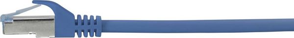 Produktbild: Renkforce RF-5047500 RJ45 Patchkabel CAT 6a S/FTP 2.00 m Blau mit Rastnasenschutz, Flammwidrig 1 St.
