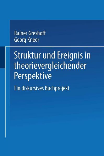 Produktbild: Struktur und Ereignis in theorievergleichender Perspektive