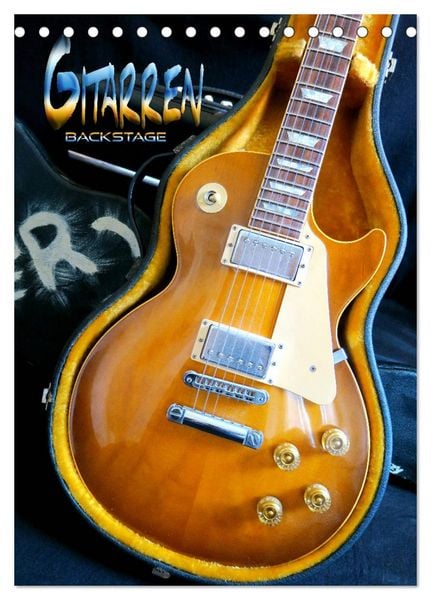 Produktbild: Gitarren backstage (Tischkalender 2026 DIN A5 hoch), CALVENDO Monatskalender
